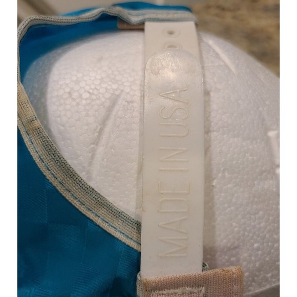 VTG 80s 90s Siesta Key Blue Aqua Snap Back Hat Cap Check Beach Nautical Anchor - Picture 5 of 12